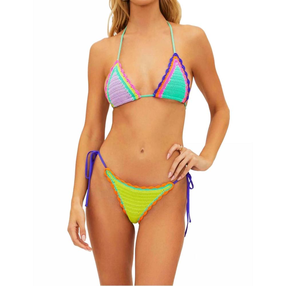 Beach Riot Multicolor Crochet Bikini